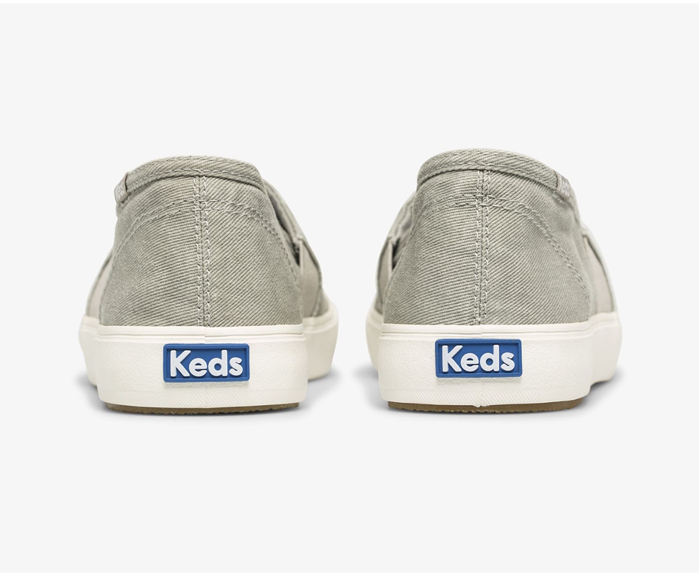 Slip On Γυναικεια - Keds Clipper Washed Solids - Γκρι - VRUCJ2985